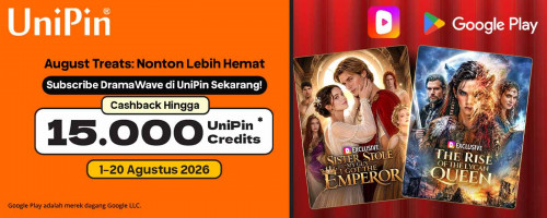 August Treats: Subscribe Dramawave di UniPin, Dapatkan Cashback hingga 15.000 UniPin Credits!